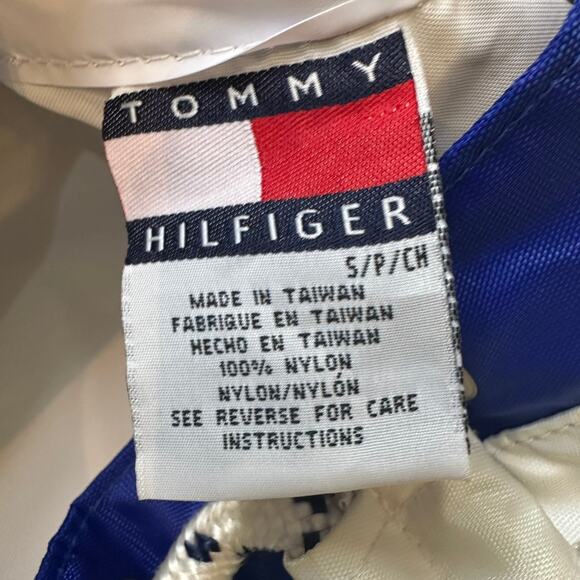 Vintage Tommy Hilfiger Backpack Drawstring 1990s/Y2K Gold Logo - Picture 7 of 10